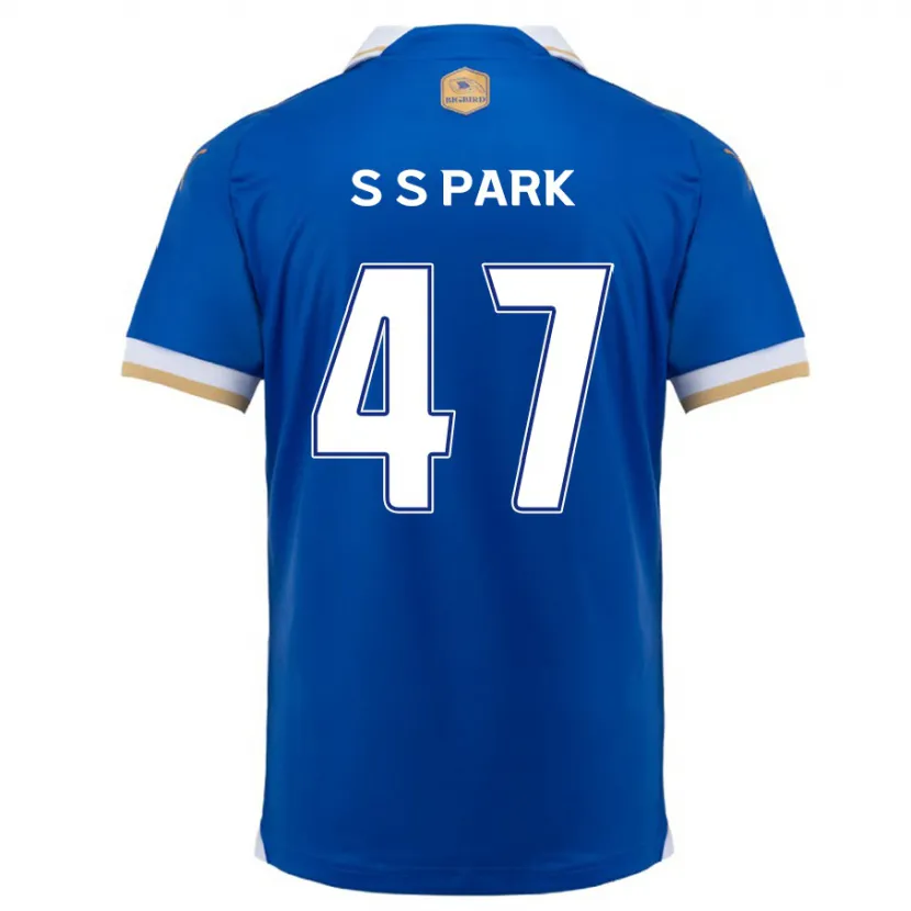 Danxen Enfant Maillot Seung-Soo Park #47 Bleu Blanc Tenues Domicile 2024/25 T-Shirt