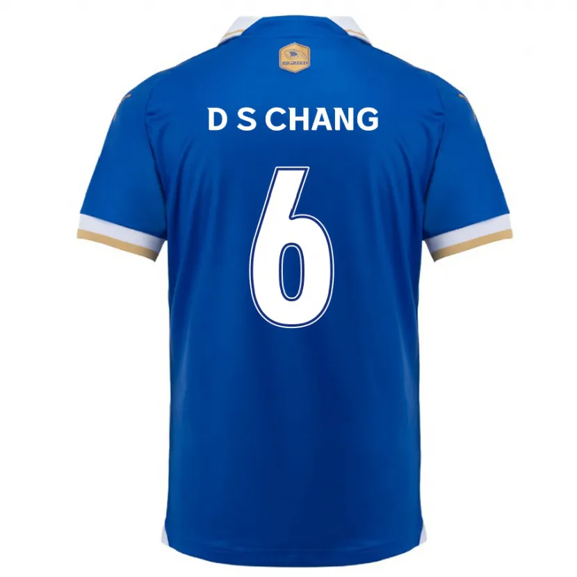 Danxen Enfant Maillot Se-Dong Chang #6 Bleu Blanc Tenues Domicile 2024/25 T-Shirt