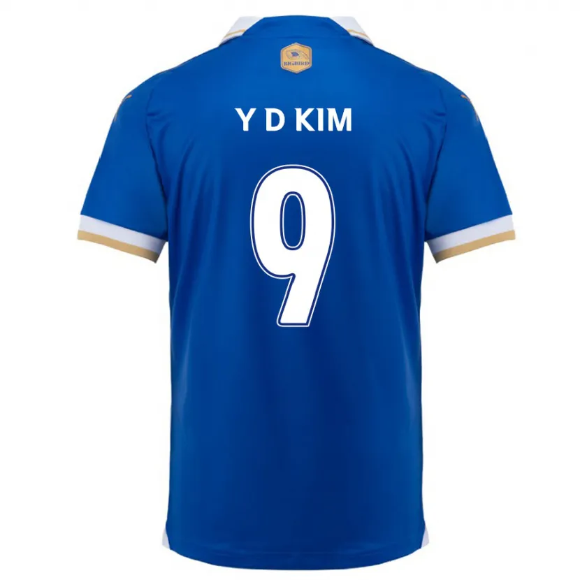 Danxen Enfant Maillot Dong-Yeon Kim #9 Bleu Blanc Tenues Domicile 2024/25 T-Shirt