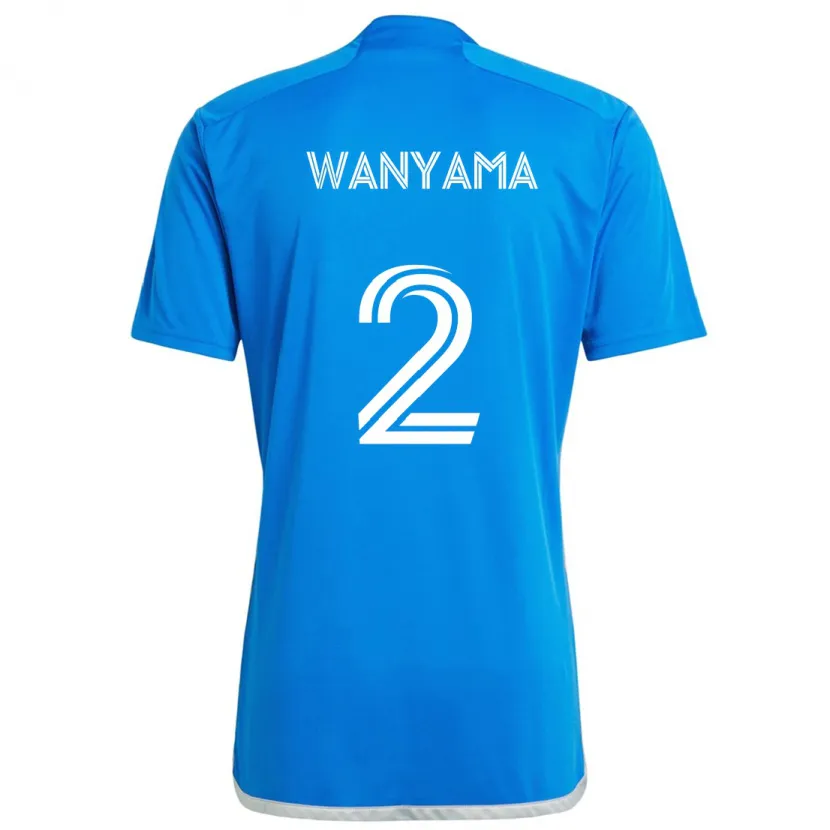 Danxen Enfant Maillot Victor Wanyama #2 Bleu Blanc Tenues Domicile 2024/25 T-Shirt