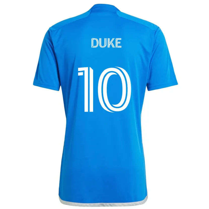 Danxen Enfant Maillot Bryce Duke #10 Bleu Blanc Tenues Domicile 2024/25 T-Shirt