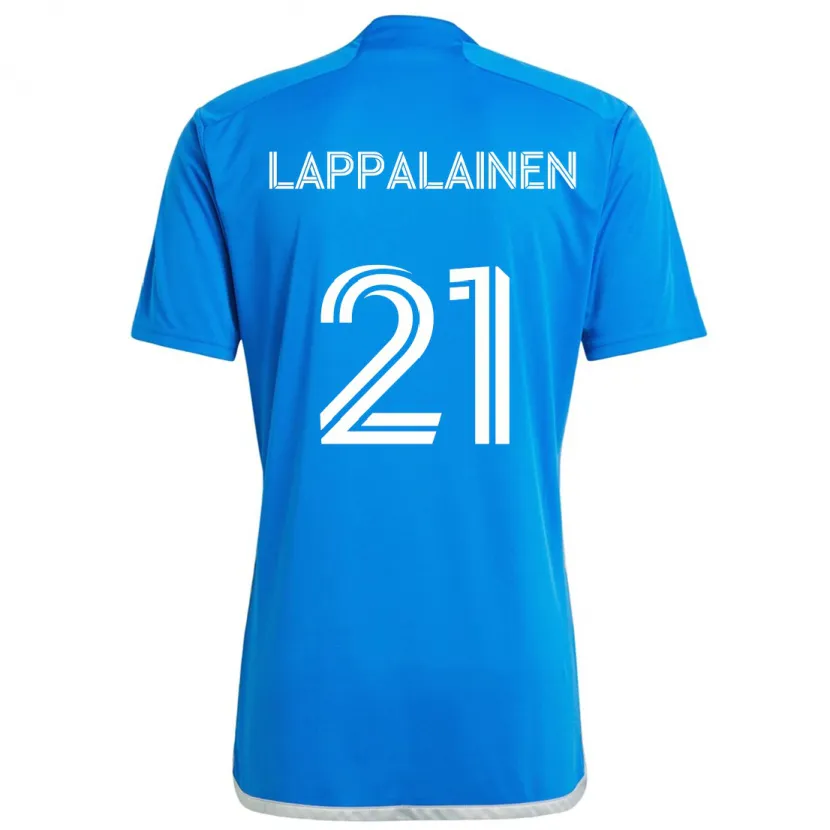 Danxen Enfant Maillot Lassi Lappalainen #21 Bleu Blanc Tenues Domicile 2024/25 T-Shirt