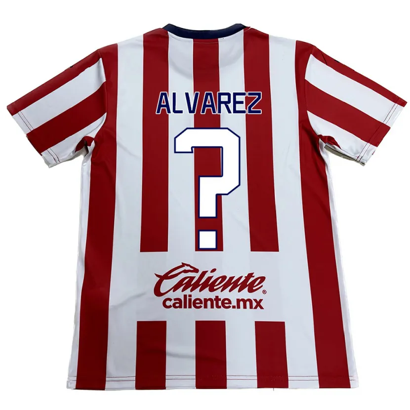 Danxen Enfant Maillot Sergio Álvarez #0 Rouge Blanc Tenues Domicile 2024/25 T-Shirt