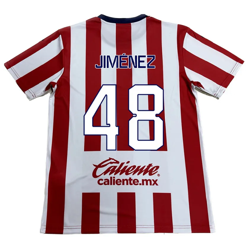 Danxen Enfant Maillot Leonardo Jiménez #48 Rouge Blanc Tenues Domicile 2024/25 T-Shirt