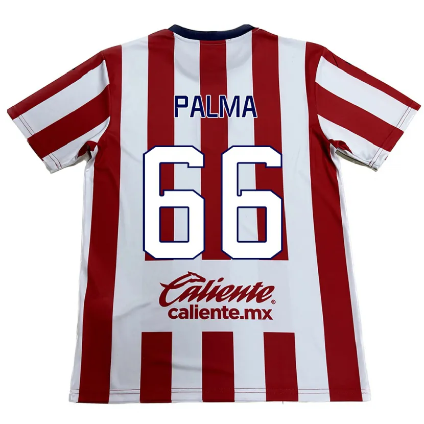 Danxen Enfant Maillot Arturo Palma #66 Rouge Blanc Tenues Domicile 2024/25 T-Shirt