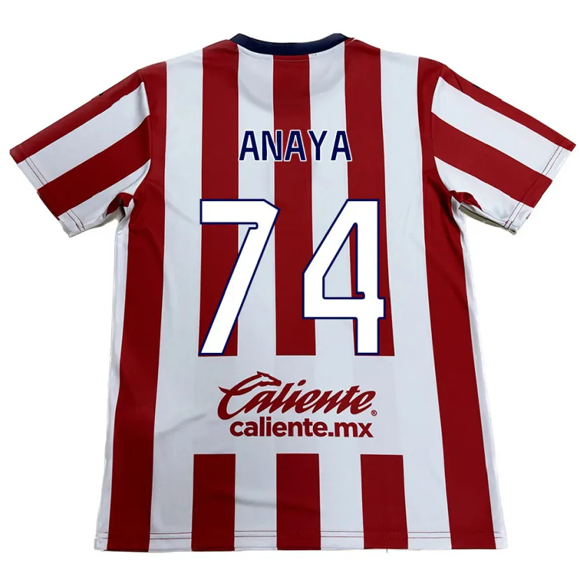 Danxen Enfant Maillot Mario Anaya #74 Rouge Blanc Tenues Domicile 2024/25 T-Shirt