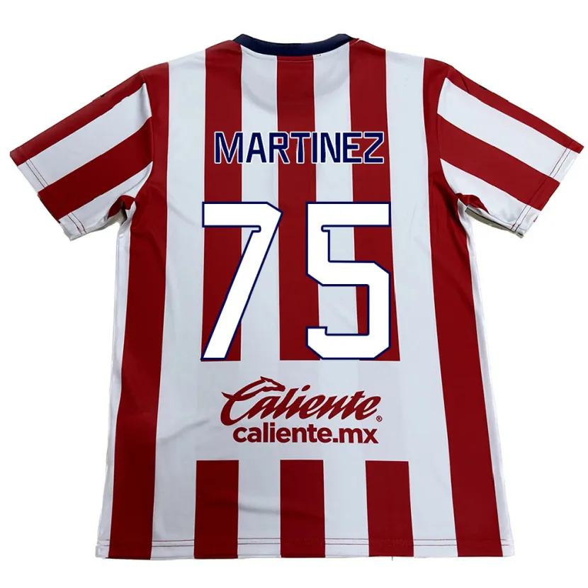 Danxen Enfant Maillot Isaac Martínez #75 Rouge Blanc Tenues Domicile 2024/25 T-Shirt