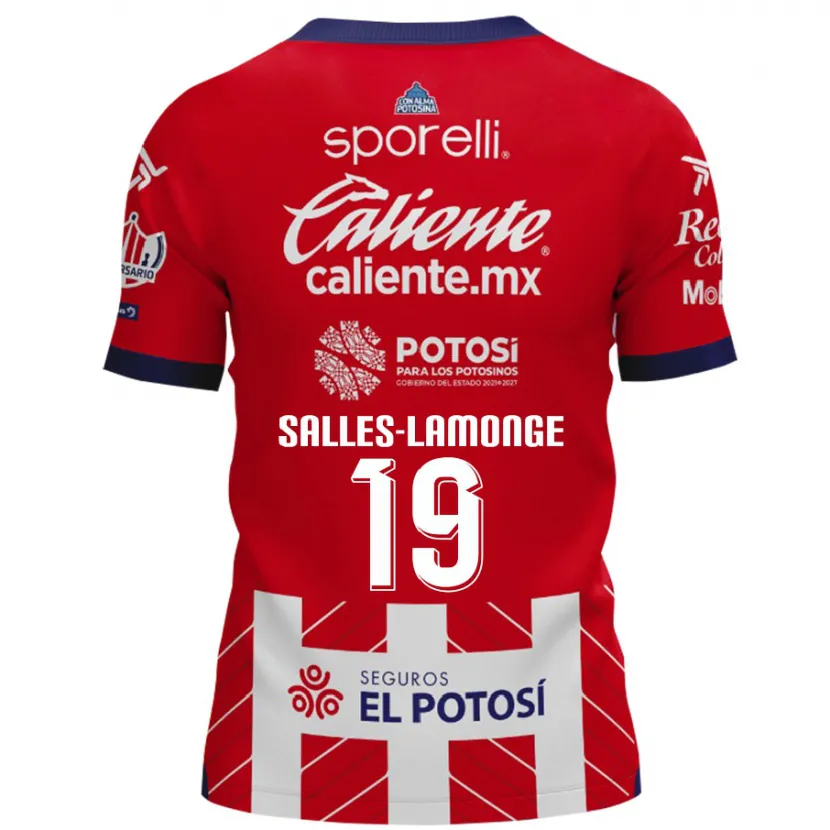 Danxen Enfant Maillot Sébastien Salles-Lamonge #19 Rouge Blanc Tenues Domicile 2024/25 T-Shirt