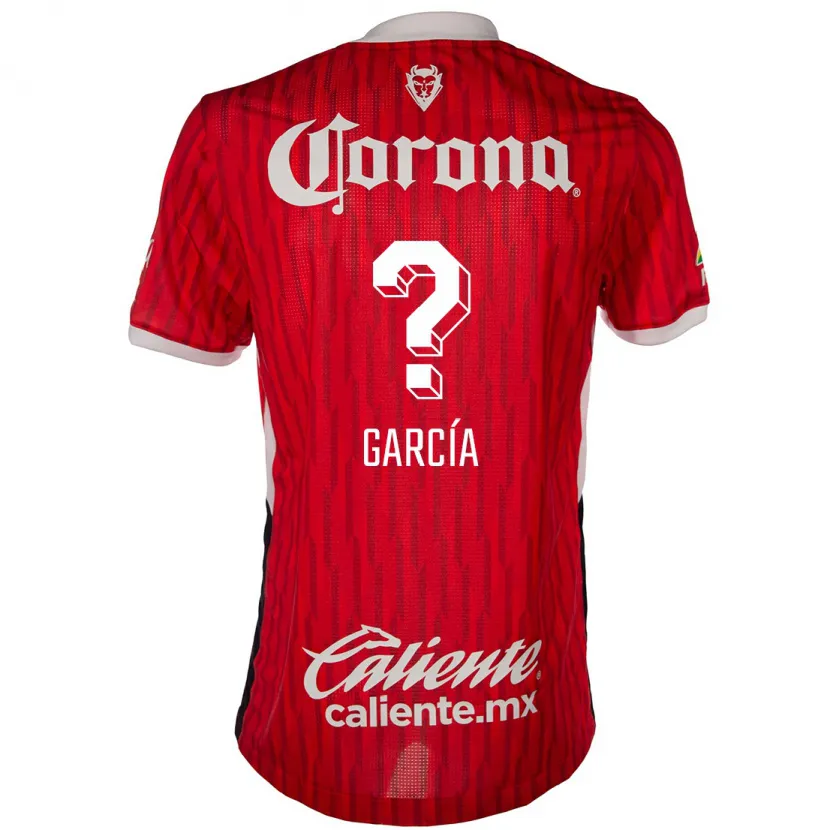 Danxen Enfant Maillot Carlos García #0 Rouge Blanc Tenues Domicile 2024/25 T-Shirt