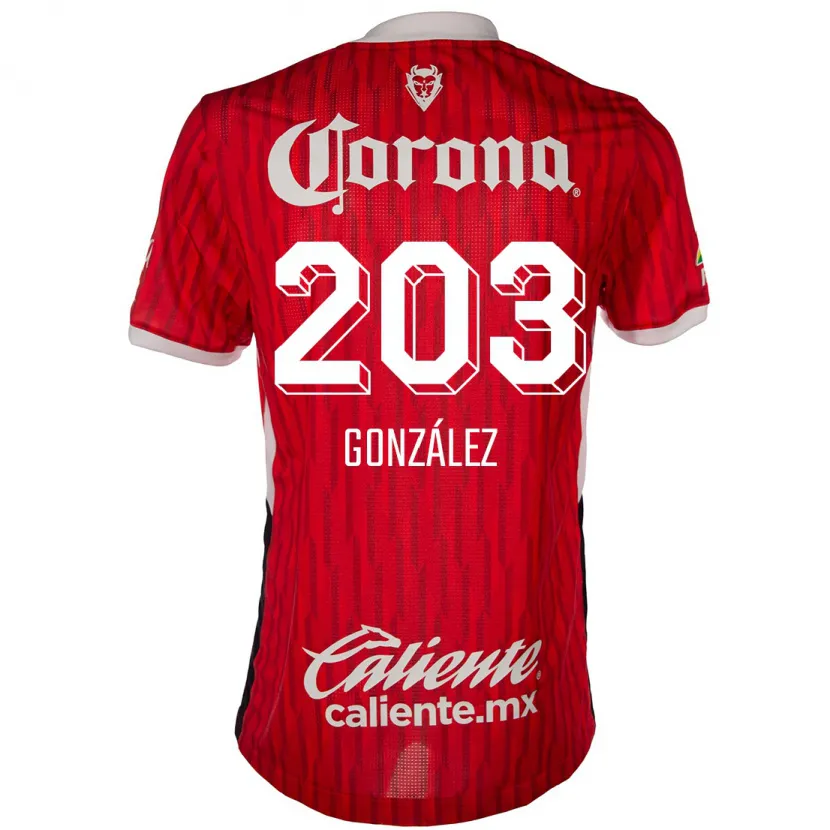 Danxen Enfant Maillot Luis González #203 Rouge Blanc Tenues Domicile 2024/25 T-Shirt