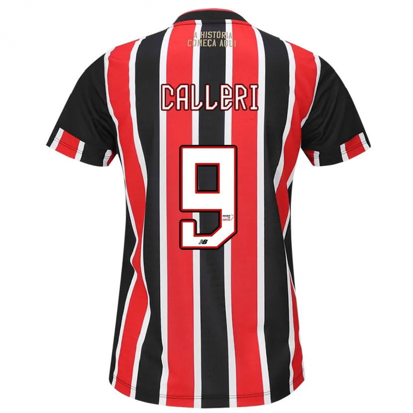 Danxen Enfant Maillot Jonathan Calleri #9 Noir Rouge Blanc Tenues Extérieur 2024/25 T-Shirt