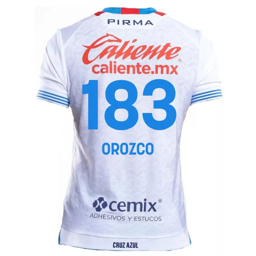 Danxen Enfant Maillot Fabrizzio Orozco #183 Blanc Bleu Tenues Extérieur 2024/25 T-Shirt