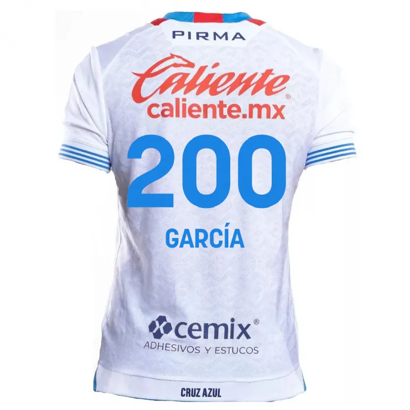 Danxen Enfant Maillot Jorge García #200 Blanc Bleu Tenues Extérieur 2024/25 T-Shirt