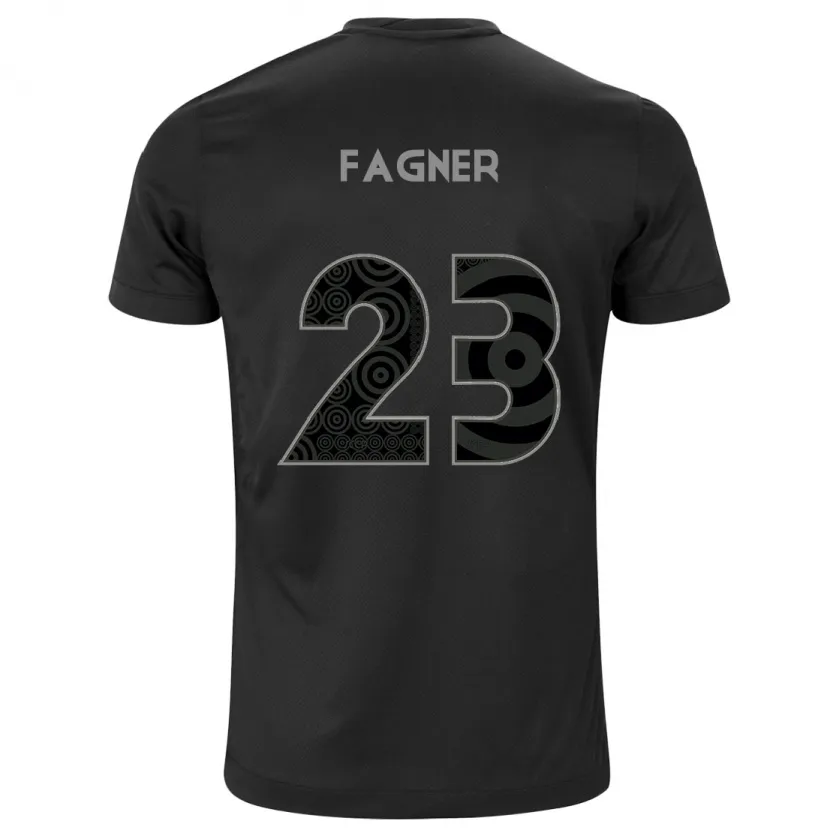 Danxen Enfant Maillot Fagner #23 Noir Tenues Extérieur 2024/25 T-Shirt