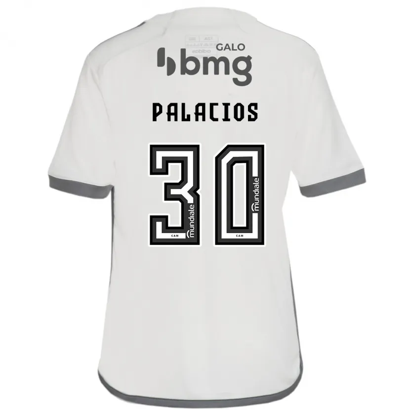 Danxen Enfant Maillot Brahian Palacios #30 Blanc Cassé Tenues Extérieur 2024/25 T-Shirt