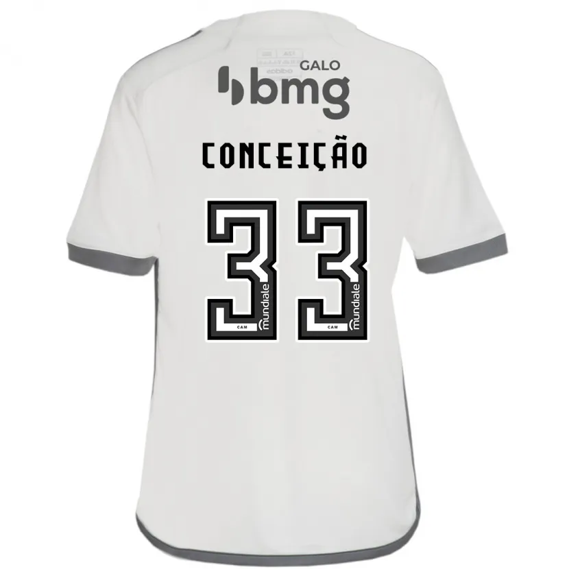 Danxen Enfant Maillot Robert Conceição #33 Blanc Cassé Tenues Extérieur 2024/25 T-Shirt