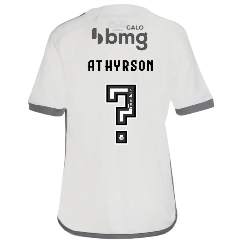 Danxen Enfant Maillot Athyrson #0 Blanc Cassé Tenues Extérieur 2024/25 T-Shirt