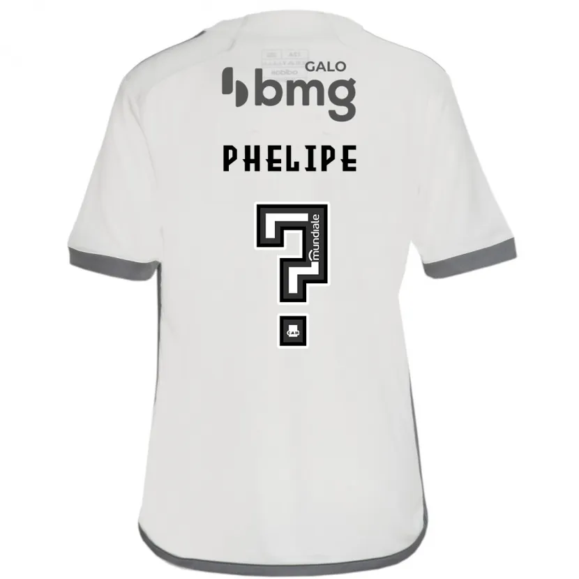 Danxen Enfant Maillot Zé Phelipe #0 Blanc Cassé Tenues Extérieur 2024/25 T-Shirt