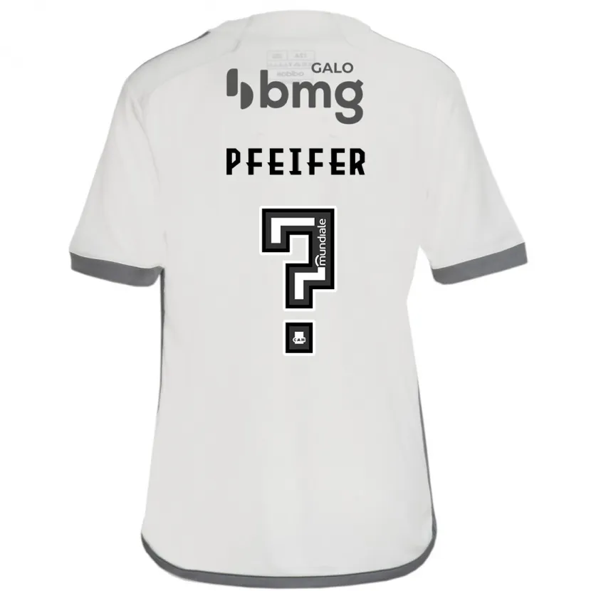 Danxen Enfant Maillot Gabriel Pfeifer #0 Blanc Cassé Tenues Extérieur 2024/25 T-Shirt