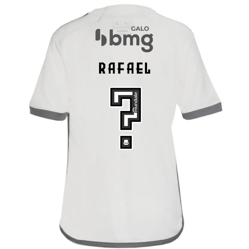 Danxen Enfant Maillot João Rafael #0 Blanc Cassé Tenues Extérieur 2024/25 T-Shirt