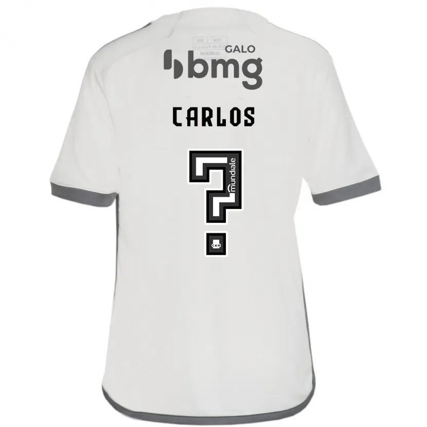 Danxen Enfant Maillot Luiz Carlos #0 Blanc Cassé Tenues Extérieur 2024/25 T-Shirt