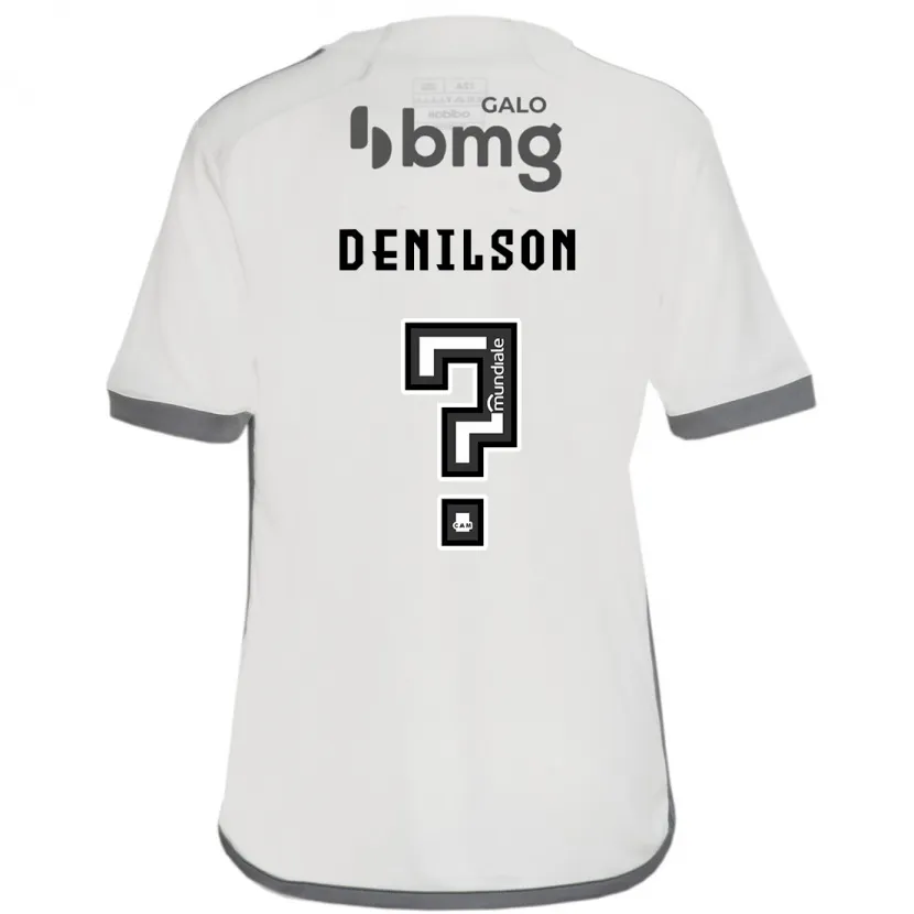 Danxen Enfant Maillot Denilson #0 Blanc Cassé Tenues Extérieur 2024/25 T-Shirt