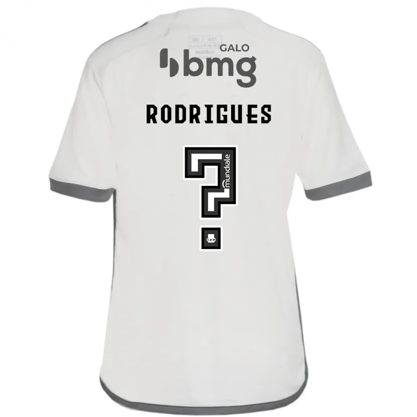 Danxen Enfant Maillot Vinicius Rodrigues #0 Blanc Cassé Tenues Extérieur 2024/25 T-Shirt