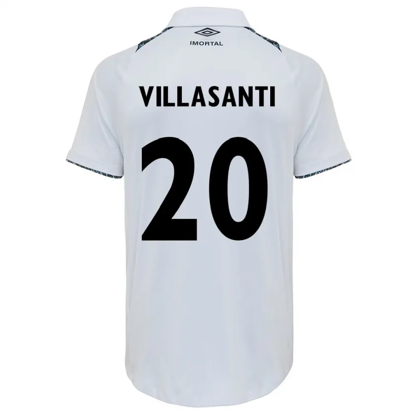 Danxen Enfant Maillot Mathías Villasanti #20 Blanc Bleu Tenues Extérieur 2024/25 T-Shirt