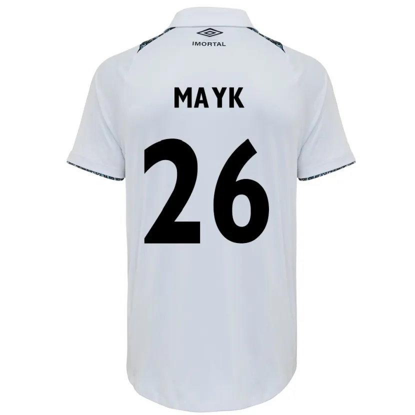 Danxen Enfant Maillot Mayk #26 Blanc Bleu Tenues Extérieur 2024/25 T-Shirt