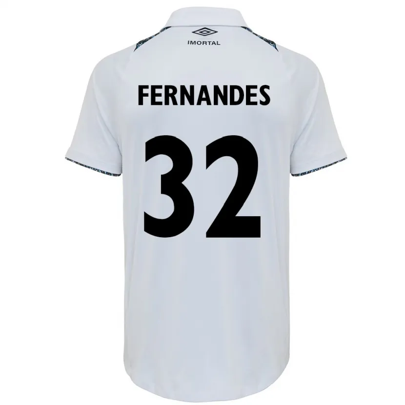 Danxen Enfant Maillot Nathan Fernandes #32 Blanc Bleu Tenues Extérieur 2024/25 T-Shirt