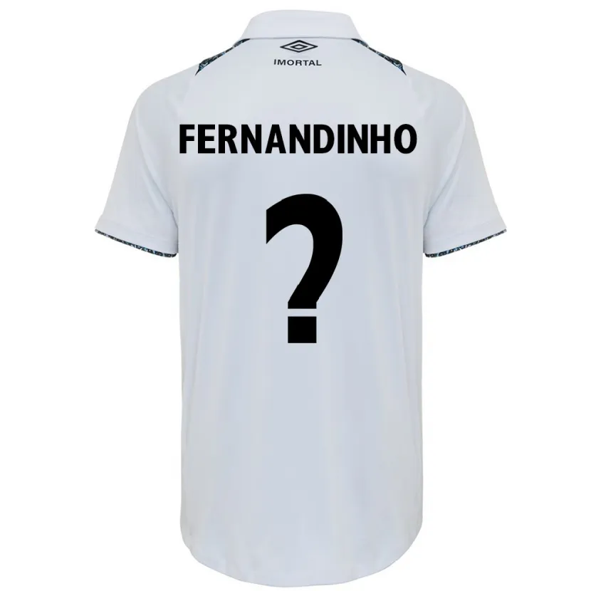 Danxen Enfant Maillot Fernandinho #0 Blanc Bleu Tenues Extérieur 2024/25 T-Shirt