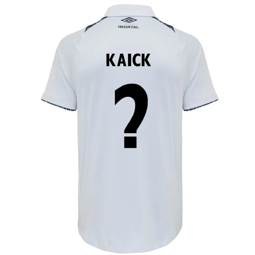 Danxen Enfant Maillot Kaick #0 Blanc Bleu Tenues Extérieur 2024/25 T-Shirt