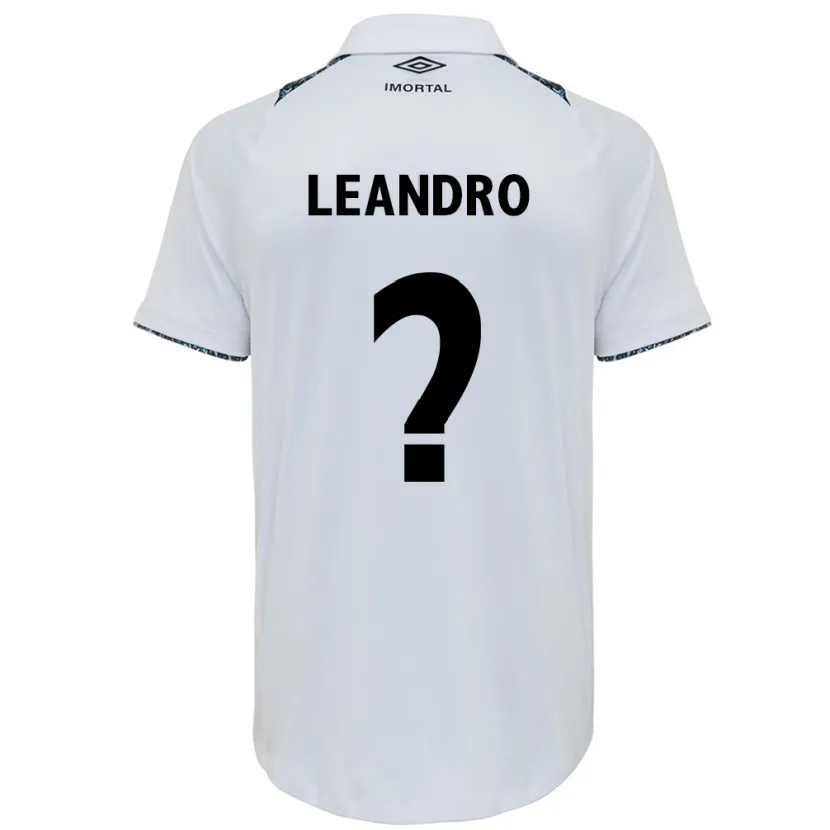 Danxen Enfant Maillot Leandro Avelino #0 Blanc Bleu Tenues Extérieur 2024/25 T-Shirt