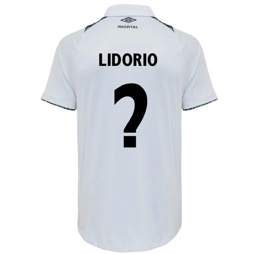 Danxen Enfant Maillot João Lidório #0 Blanc Bleu Tenues Extérieur 2024/25 T-Shirt