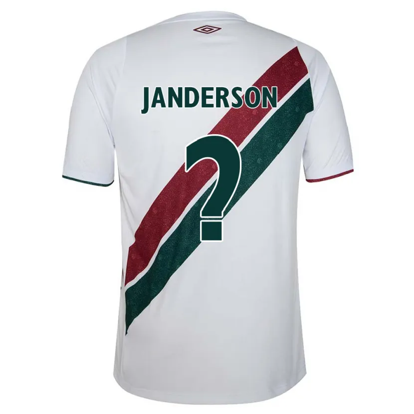 Danxen Enfant Maillot Janderson #0 Blanc Vert Bordeaux Tenues Extérieur 2024/25 T-Shirt