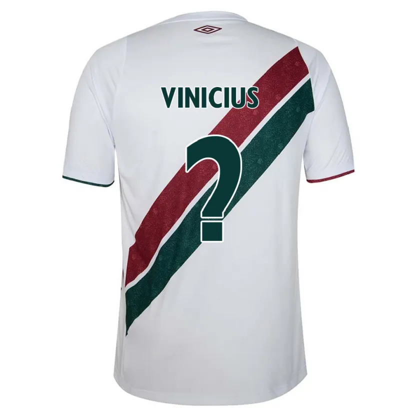 Danxen Enfant Maillot Vinicius #0 Blanc Vert Bordeaux Tenues Extérieur 2024/25 T-Shirt