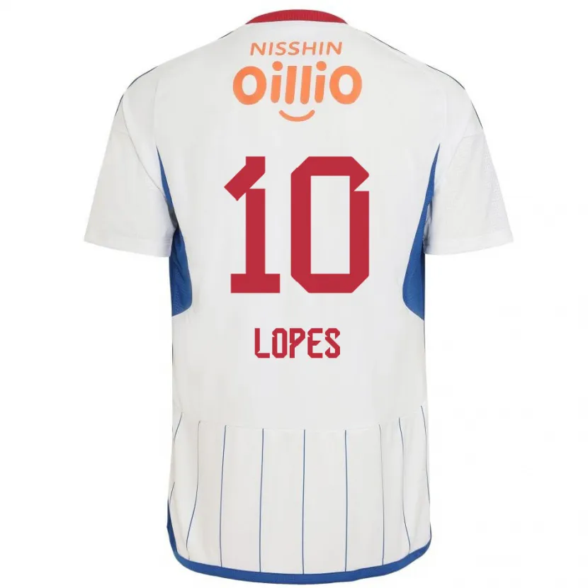 Danxen Enfant Maillot Anderson Lopes #10 Blanc Bleu Rouge Tenues Extérieur 2024/25 T-Shirt