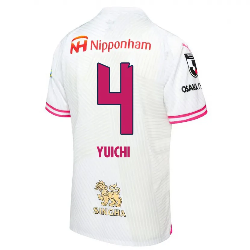 Danxen Enfant Maillot Yuichi Hirano #4 Blanc Rose Tenues Extérieur 2024/25 T-Shirt