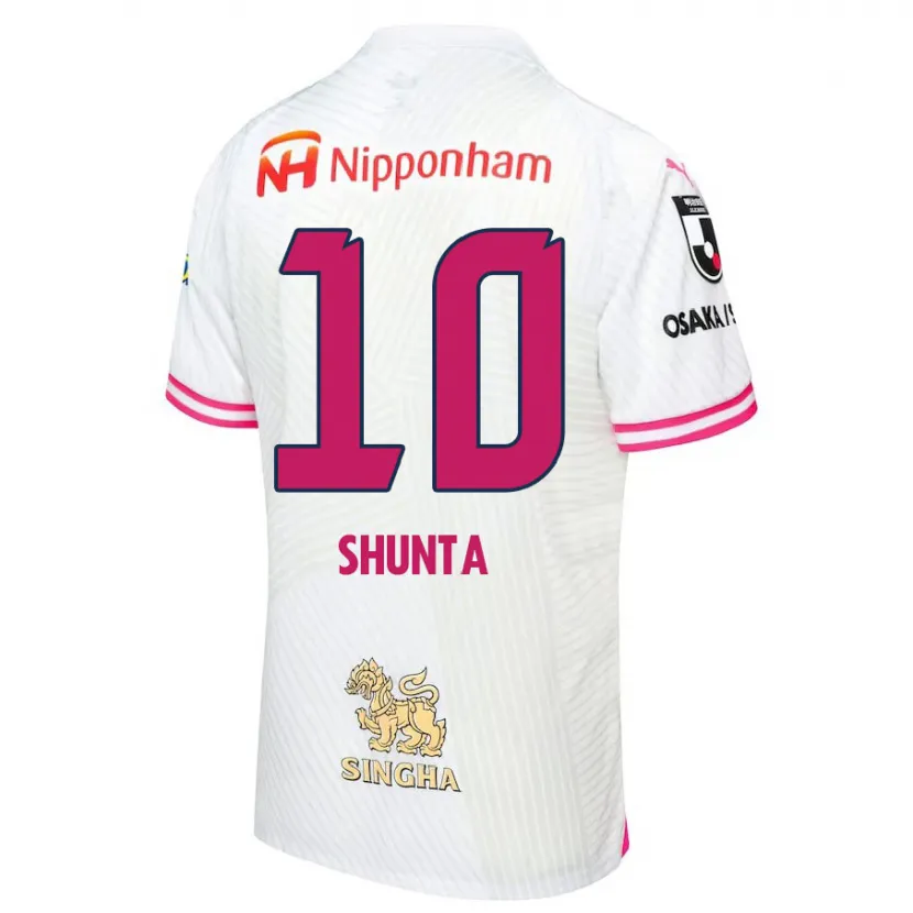 Danxen Enfant Maillot Shunta Tanaka #10 Blanc Rose Tenues Extérieur 2024/25 T-Shirt