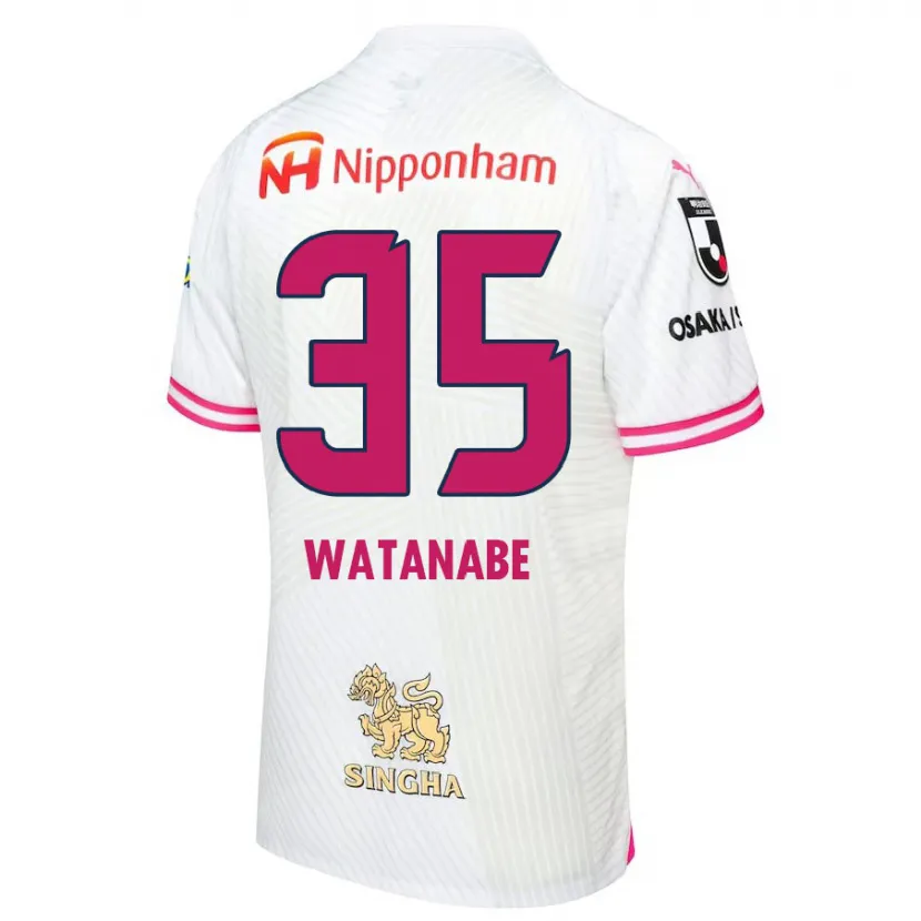 Danxen Enfant Maillot Ryo Watanabe #35 Blanc Rose Tenues Extérieur 2024/25 T-Shirt