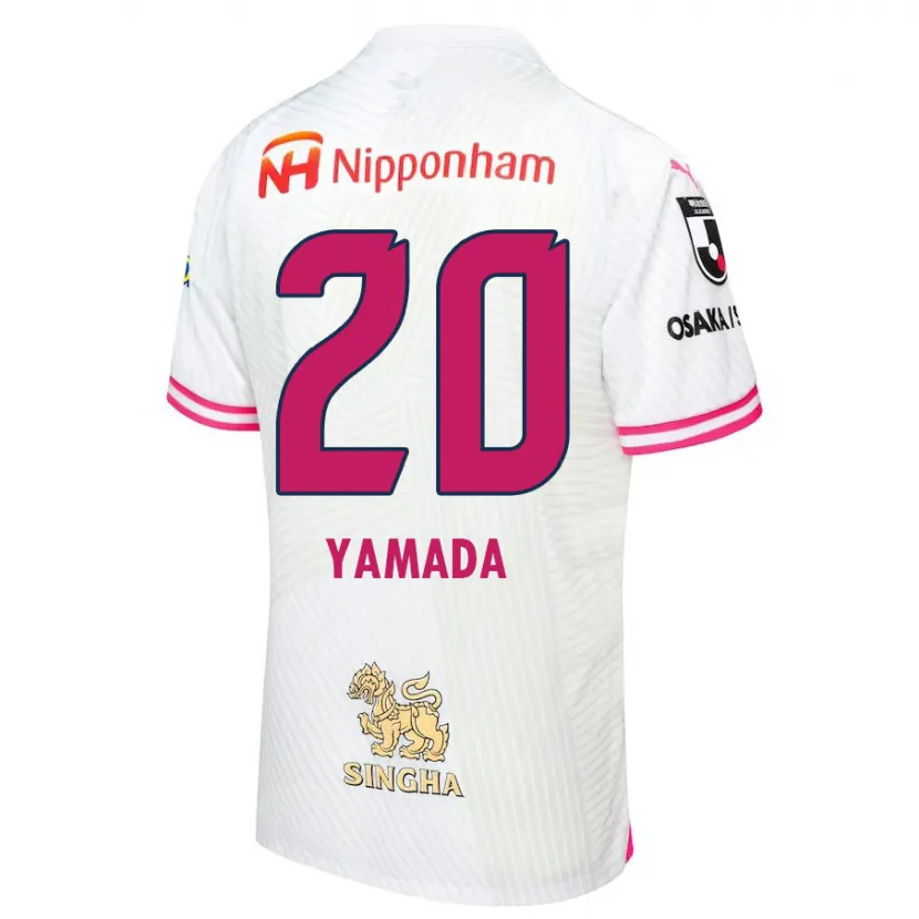 Danxen Enfant Maillot Kotaro Yamada #20 Blanc Rose Tenues Extérieur 2024/25 T-Shirt