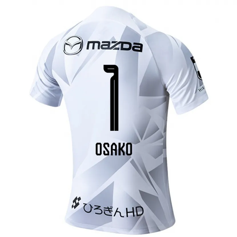 Danxen Enfant Maillot Keisuke Osako #1 Blanc Gris Noir Tenues Extérieur 2024/25 T-Shirt