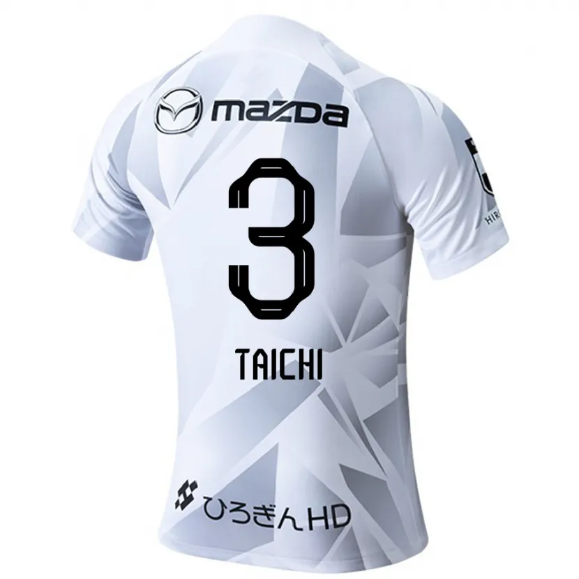 Danxen Enfant Maillot Taichi Yamasaki #3 Blanc Gris Noir Tenues Extérieur 2024/25 T-Shirt