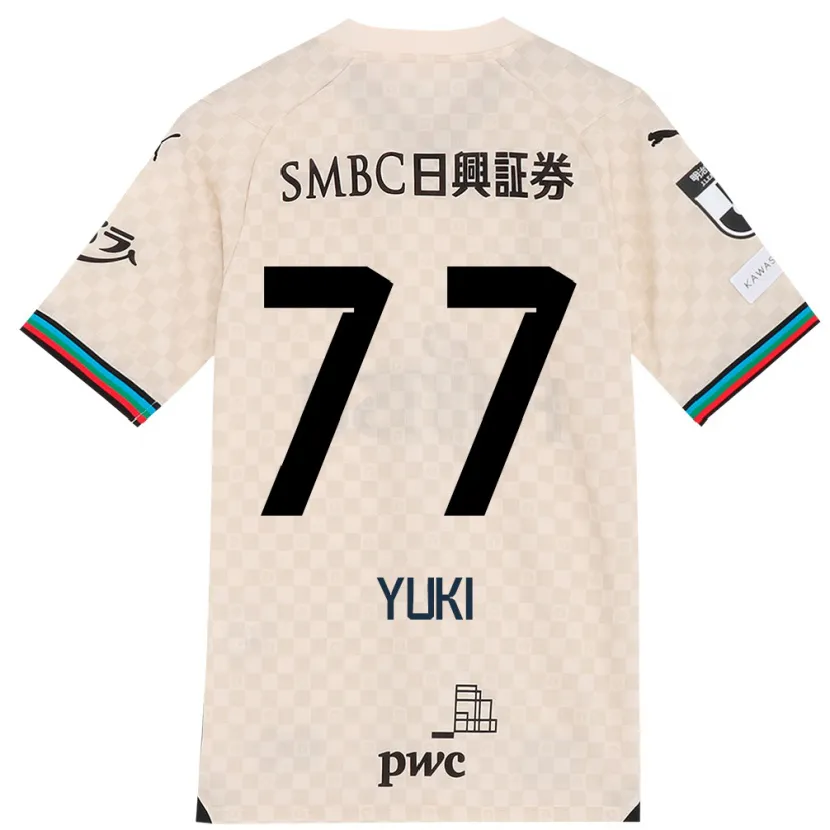 Danxen Enfant Maillot Yuki Yamamoto #77 Blanc Gris Tenues Extérieur 2024/25 T-Shirt