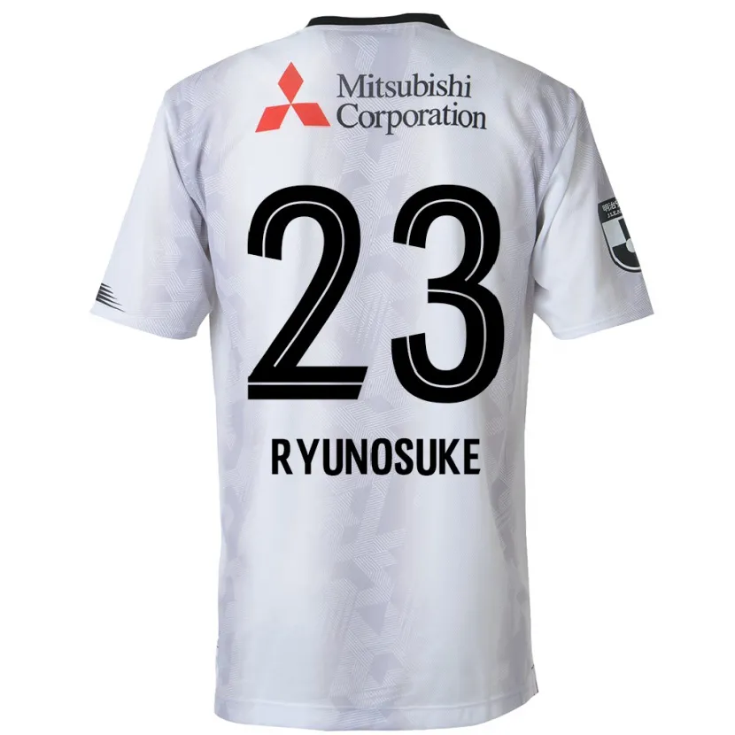 Danxen Enfant Maillot Ryunosuke Sato #23 Blanc Noir Tenues Extérieur 2024/25 T-Shirt