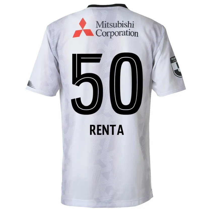 Danxen Enfant Maillot Renta Higashi #50 Blanc Noir Tenues Extérieur 2024/25 T-Shirt