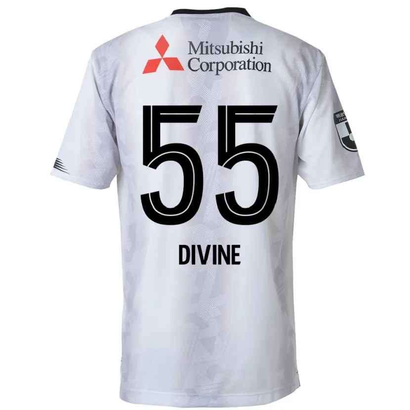 Danxen Enfant Maillot Divine Chinedu Otani #55 Blanc Noir Tenues Extérieur 2024/25 T-Shirt