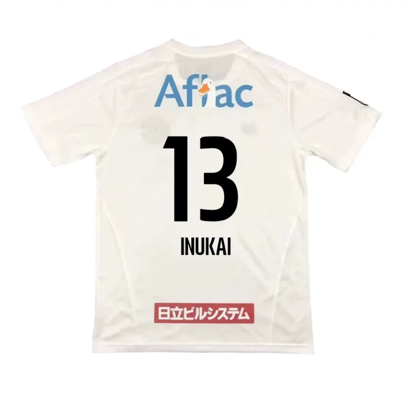 Danxen Enfant Maillot Tomoya Inukai #13 Blanc Noir Tenues Extérieur 2024/25 T-Shirt