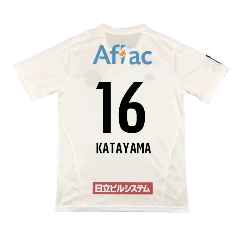 Danxen Enfant Maillot Eiichi Katayama #16 Blanc Noir Tenues Extérieur 2024/25 T-Shirt