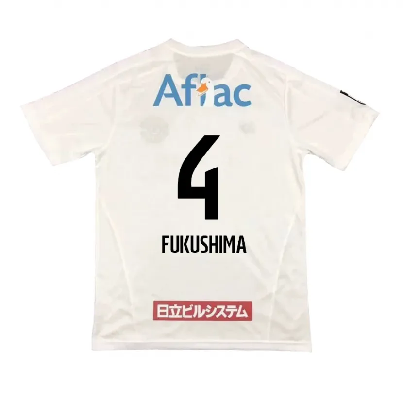 Danxen Enfant Maillot Taiga Fukushima #4 Blanc Noir Tenues Extérieur 2024/25 T-Shirt